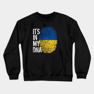 Ukraine Flag Fingerprint My Story DNA Ukrainian Crewneck Sweatshirt